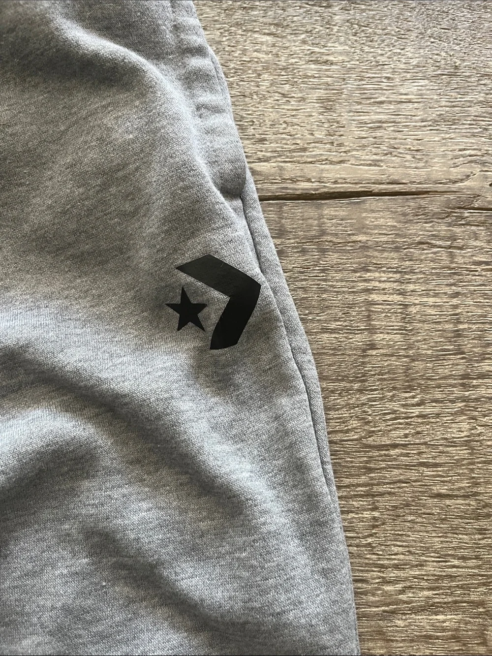Converse Light Gray Joggers with Black Logo